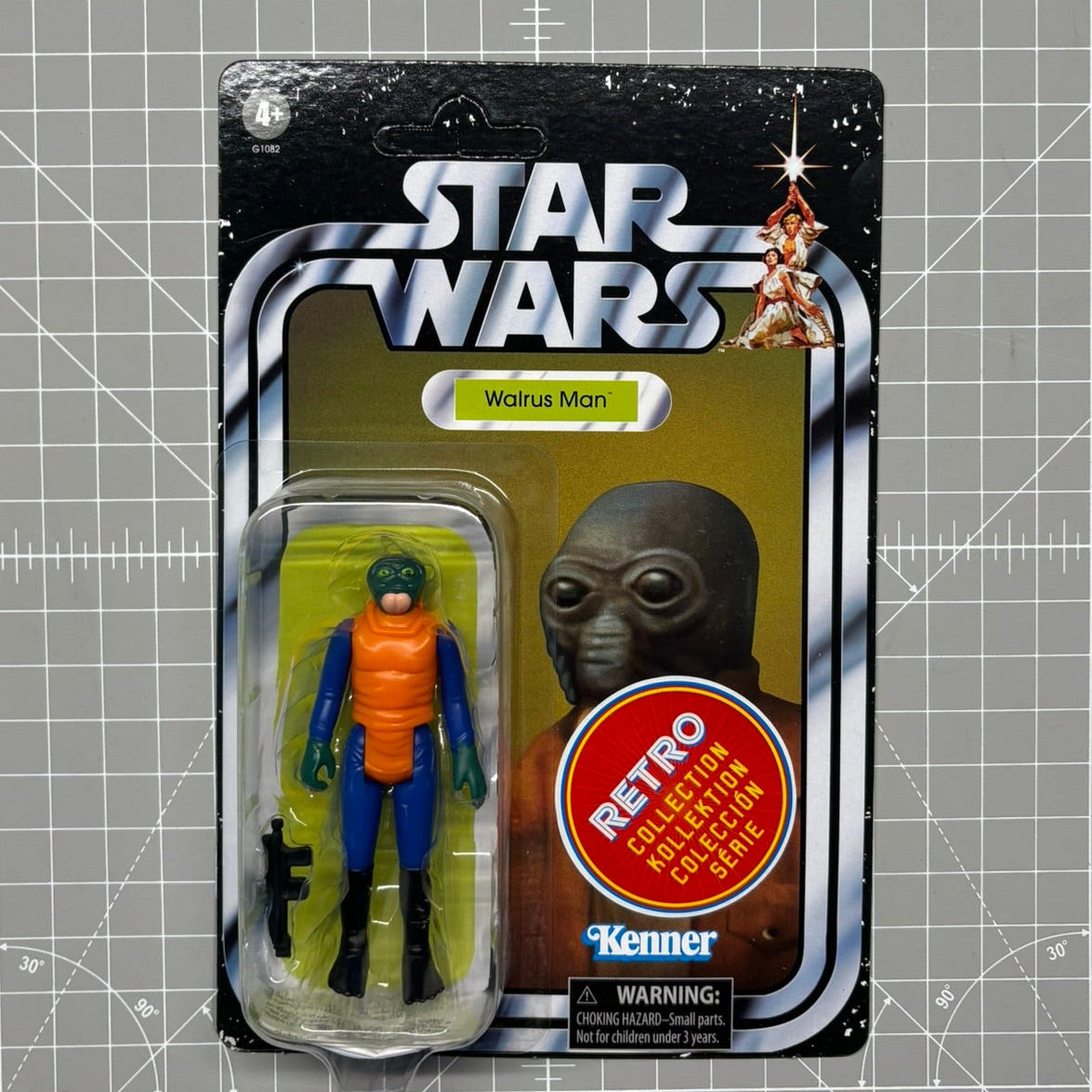 Walrus Man Star Wars Retro Collection Action Figure by Hasbro with Blaster 3.75 in