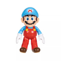 Super Mario Wave 49 - Ice Mario with Ice Flower 4" Action Figure Collectible by Jakks in blue and red outfit
