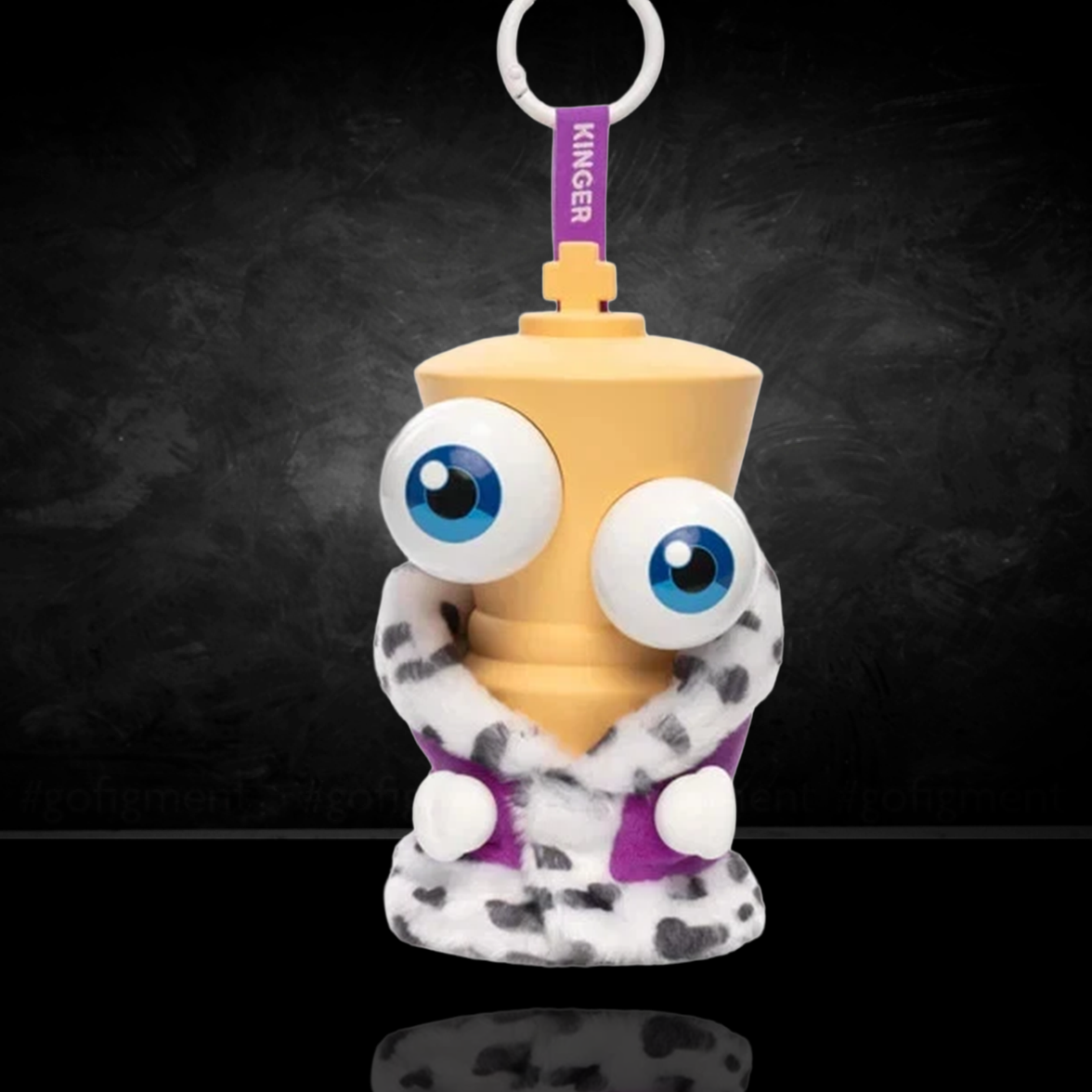 Kinger Pendantz Blindbox Open Figure U-PICK The Amazing Digital Circus Keychain by Glitch new in box with plush coat and large blue eyes