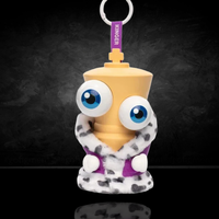 Kinger Pendantz Blindbox Open Figure U-PICK The Amazing Digital Circus Keychain by Glitch new in box with plush coat and large blue eyes