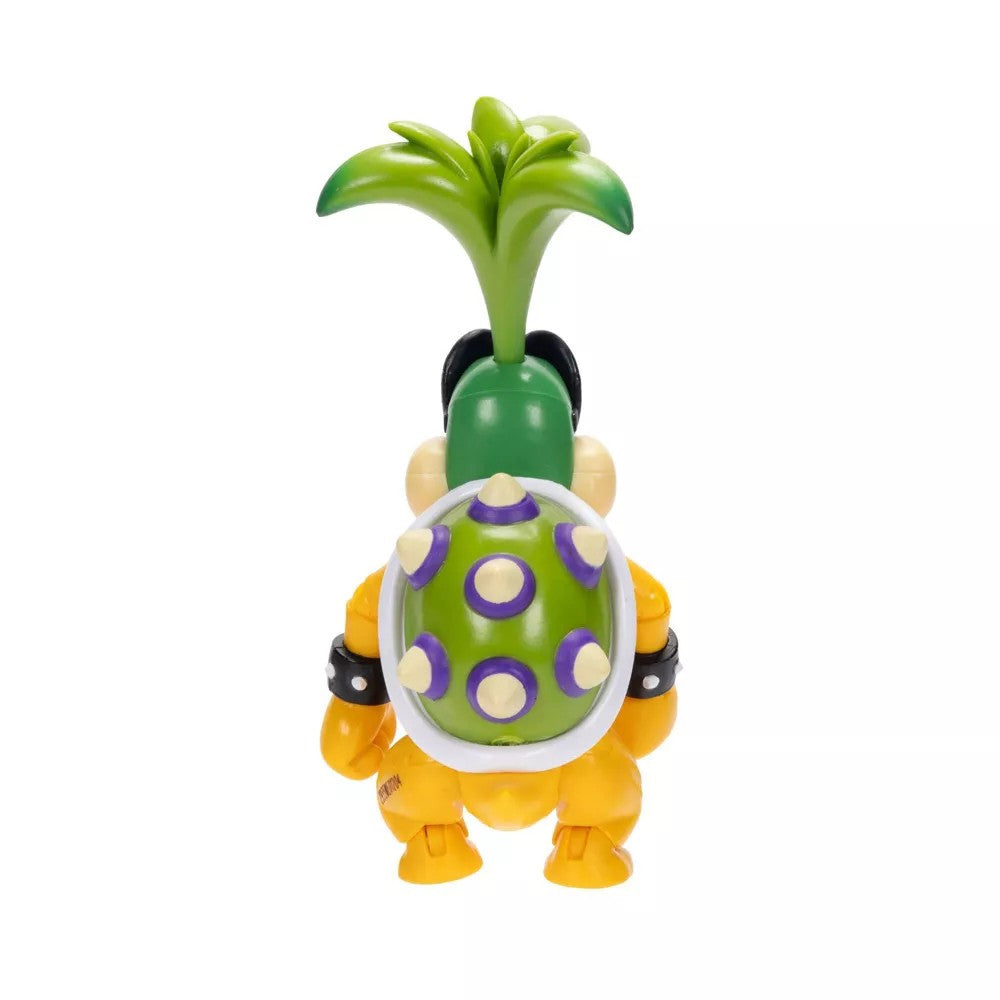Super Mario Wave 49 - Iggy with Magic Wand 4" Action Figure Collectible by Jakks showing green spiked shell and leafy headpiece.