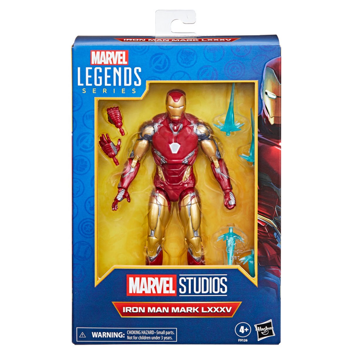 Iron Man Mark 85 (LXXXV) Marvel Legends 6" Action Figure Hasbro in packaging with accessories from Hasbro Marvel Legends series