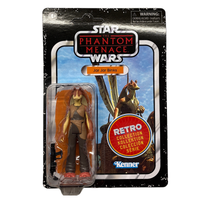 Jar Jar Binks Star Wars Retro Collection Action Figure 1:18 Scale TPM by Kenner in carded packaging