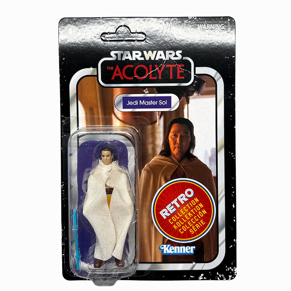 Jedi Master Sol Star Wars Retro Collection Action Figure | 1:18 Scale | Acolyte by Kenner in retro packaging