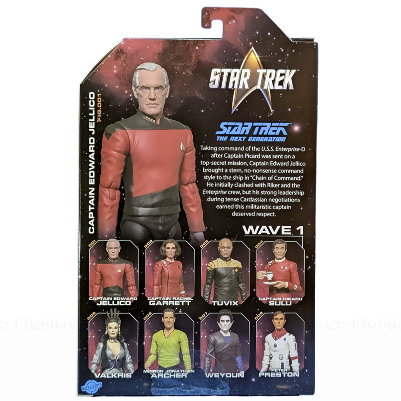 Captain Jellico 7" Star Trek: TNG Nacelle Premium Action Figure Collectible in packaging by Nacelle