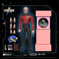 Captain Jellico 7" Star Trek: TNG Nacelle Premium Action Figure Collectible with accessories and display stand by Nacelle.