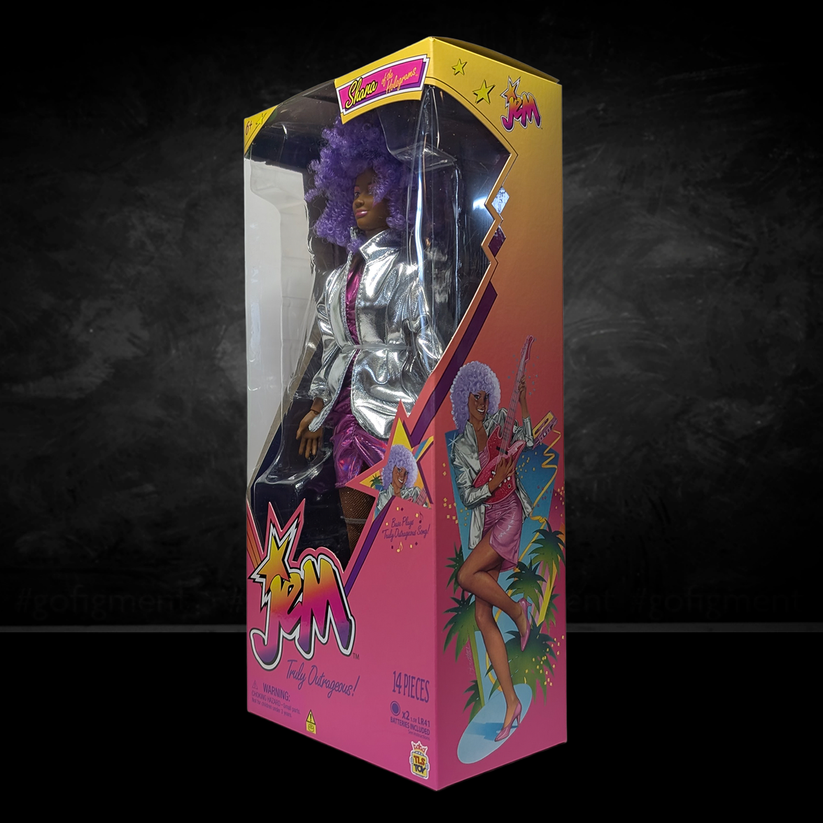 Jem and the Holograms "Aja" 12-Inch Fashion Doll Loyal Subjects 2025 new in box with metallic jacket and purple hair