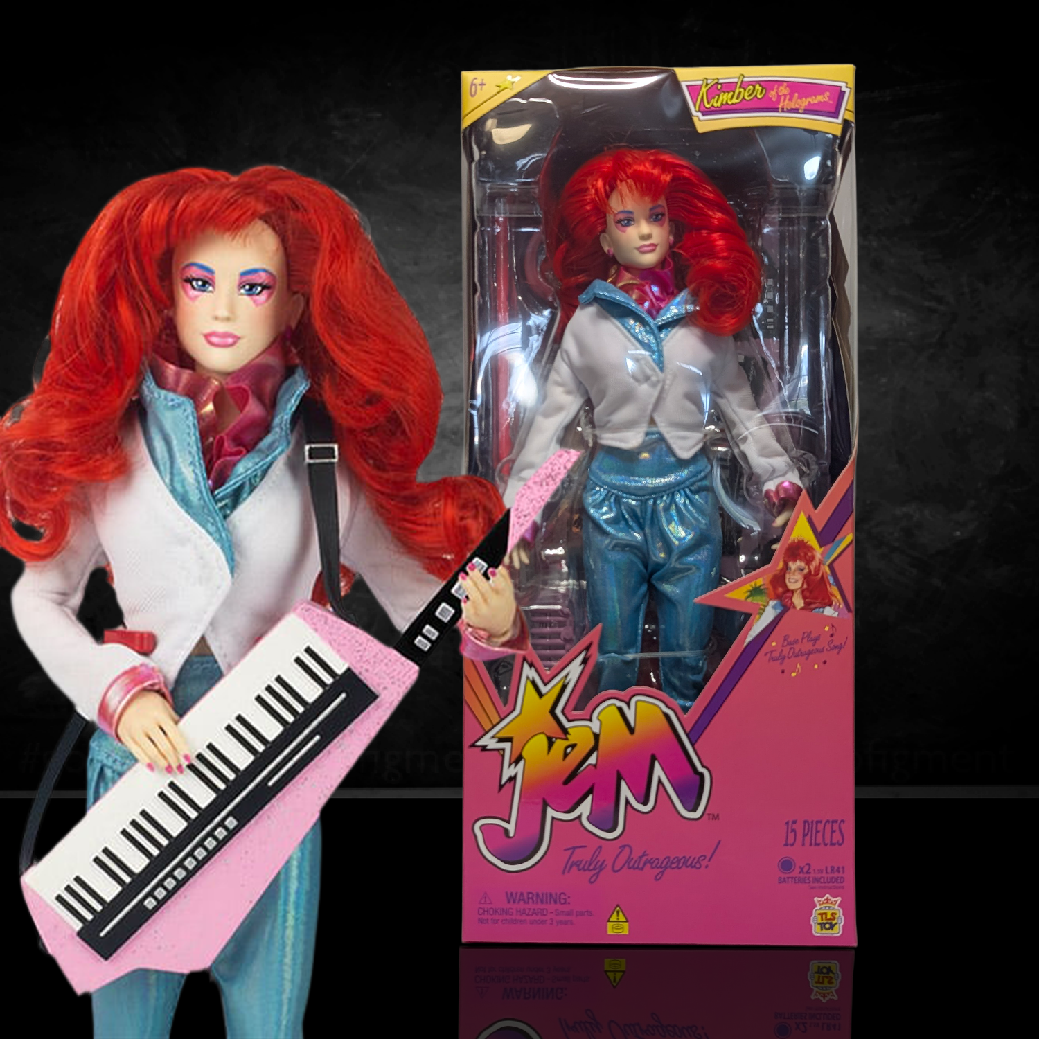 Jem and the Holograms Kimber Benton 12-Inch Fashion Doll The Loyal Subjects 2025 new in box with red hair and keytar
