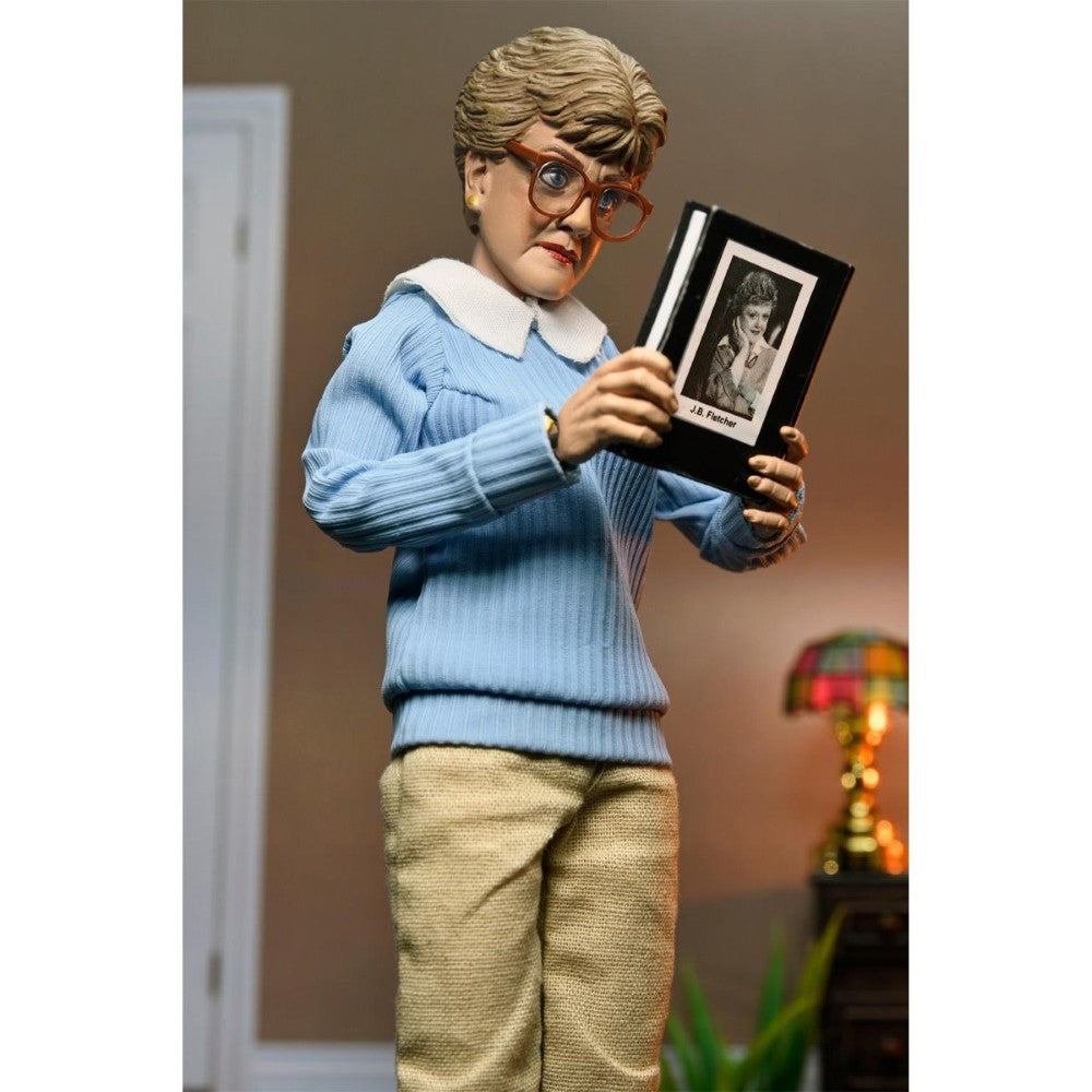 Jessica Fletcher Murder She Wrote 8-Inch Clothed Neca Action Figure holding a photo in detailed home setting