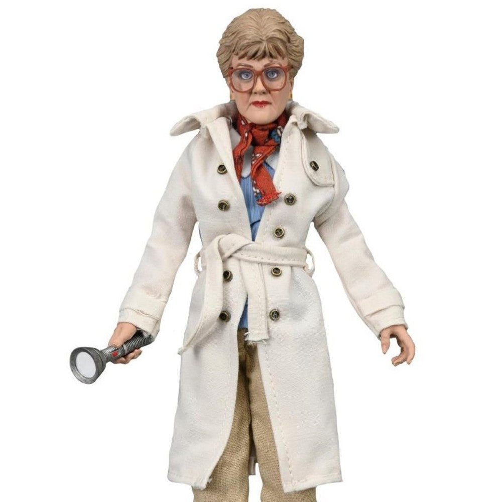 Jessica Fletcher Murder She Wrote 8-Inch Clothed Neca Action Figure holding flashlight in trench coat and scarf