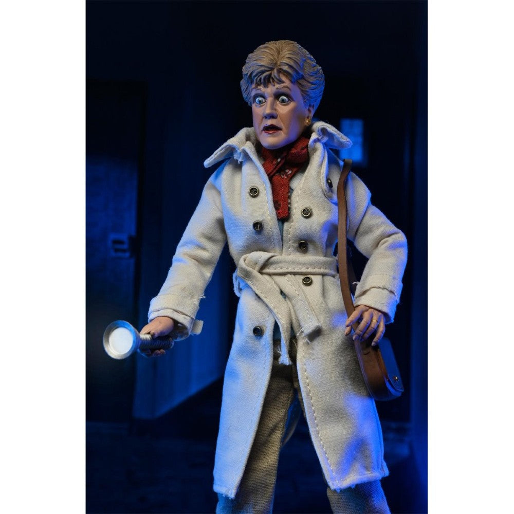 Jessica Fletcher Murder She Wrote 8-Inch Clothed Neca Action Figure holding flashlight in detailed coat by Neca