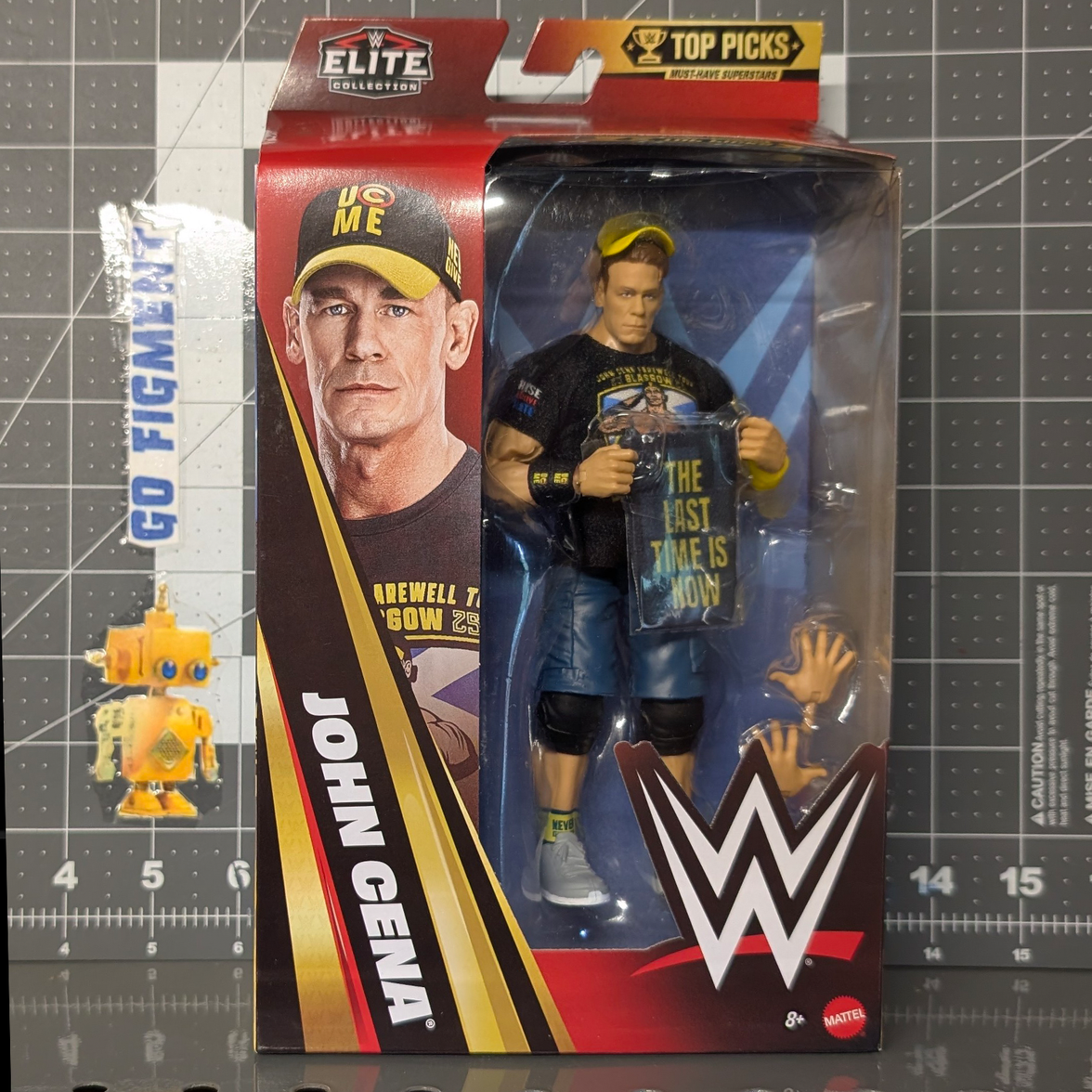 John Cena WWE Elite Collection Action Figure - Top Picks 2026 Wave 3 by Go Figment new collectible with banner accessory