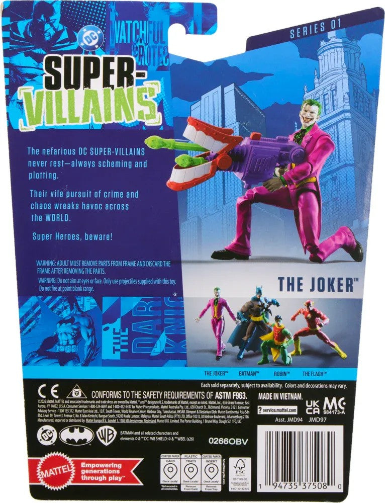 Joker DC Core Wave 1 Action Figure with Accessories Mattel new in box 6.5" scale collectible by Go Figment