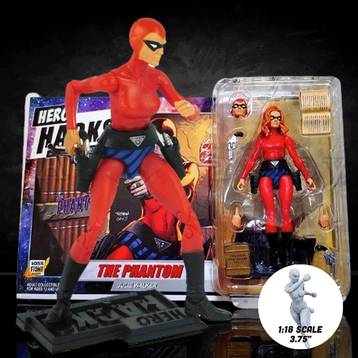 The Phantom Julie Walker Hero H.A.C.K.S. 17th Phantom Series Action Figure - Red Costume Edition by Boss Fight Studio Llc new in box