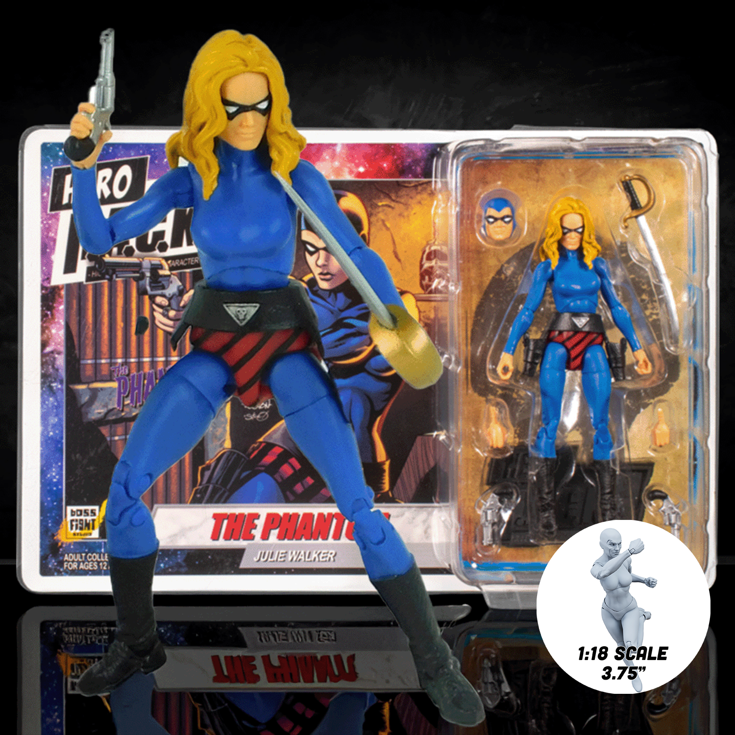 The Phantom Julie Walker Hero H.A.C.K.S. 17th Phantom Series Action Figure 1:18th Scale by Boss Fight Studio Llc new in box