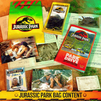 Doctor Collector Jurassic Park The Lost Memories rare collector’s set with vintage maps, badges, photos, and park guide materials