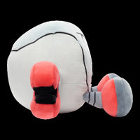 Kaboodle Plush Gameoverse Official Collectible Figure by Glitch Productions with white body and red-gray claw arms against black background