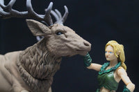 Mighty Steeds Kawiki Elk 1:18 Scale Vitruvian HACKS Compatible Articulated NIB with elf figure by Boss Fight Studio Llc