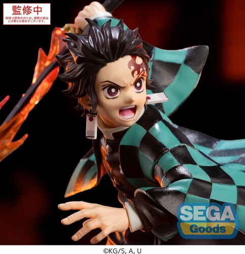 Sega XrossLink Anime Demon Slayer: Kimetsu no Yaiba Tanjiro Kamado Statue - Authentic by Banpresto in dynamic battle pose new in box