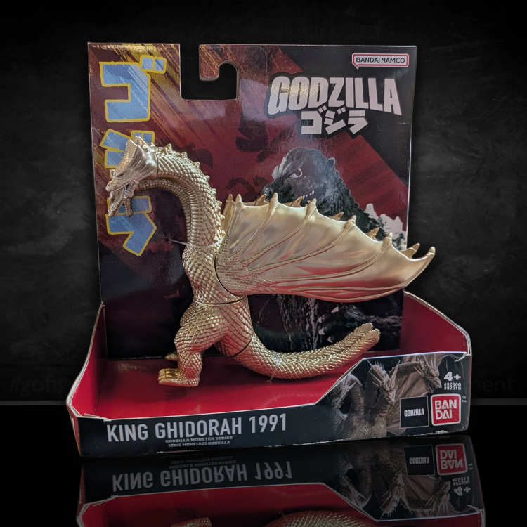 Super7 King Ghidorah 1991 Bandai 5 inch articulated soft vinyl monster figure in packaging