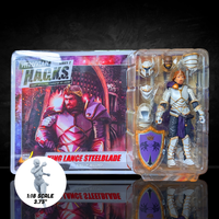 Lance Steelblade (King of Accord) -Vitruvian H.A.C.K.S. 1:18 Scale Action Figure by Boss Fight Studio Llc with armor, shield, and extra heads