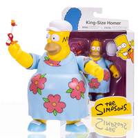 King-Size Homer Deluxe Action Figure The Simpsons 5" Drinking Bird Jakks Pacific collectible toy in floral dress