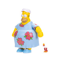 King-Size Homer Deluxe Action Figure The Simpsons 5" Drinking Bird Jakks 1:12 by Jakks Pacific wearing floral shirt and cap
