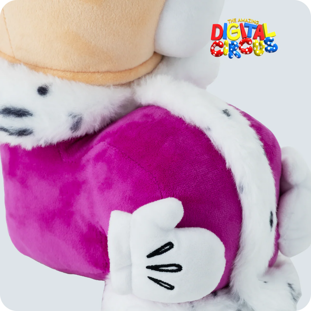 Kinger Plush – The Amazing Digital Circus Official Collectible new loose plush by Glitch with purple and white fur details