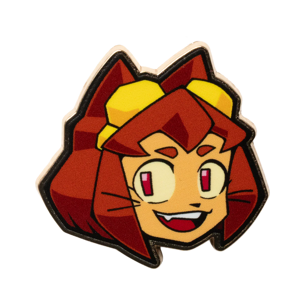 Kit Pin – Gameoverse Glitch Productions Enamel Collectible featuring character with red hair and yellow goggles by Glitch new loose pin