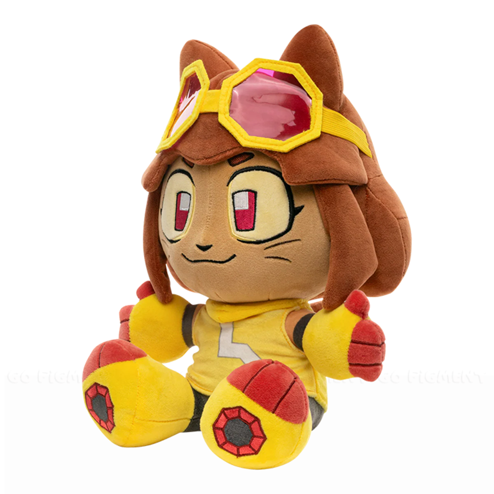 Kit Plush Gameoverse Official Collectible Figure by Glitch Productions showing a yellow and brown character with goggles and red eyes