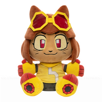 Kit Plush Gameoverse Official Collectible Figure by Glitch Productions, brown with red goggles and yellow outfit plush toy