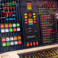 Close-up of detailed Knight Rider F.L.A.G. Agent control panel replica from Doctor Collector collectible set