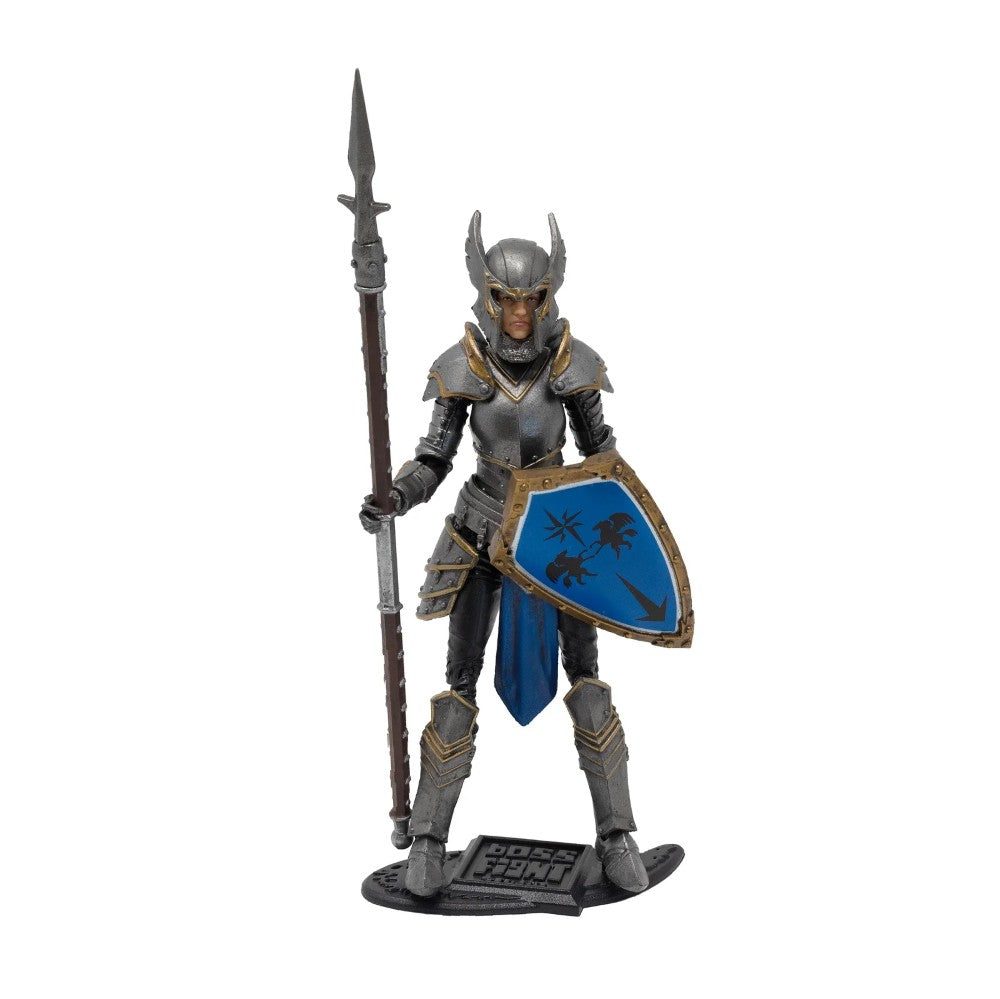 Knight of Accord FEMALE Warrior of Order -Vitruvian H.A.C.K.S. 1:18 Scale Action Figure by Boss Fight Studio Llc with spear and shield.