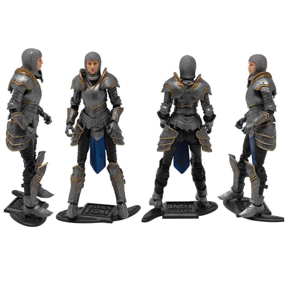 Knight of Accord FEMALE Warrior of Order -Vitruvian H.A.C.K.S. 1:18 Scale Action Figure by Boss Fight Studio Llc with detailed armor and stand.