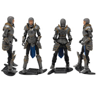 Knight of Accord FEMALE Warrior of Order -Vitruvian H.A.C.K.S. 1:18 Scale Action Figure by Boss Fight Studio Llc with detailed armor and stand.