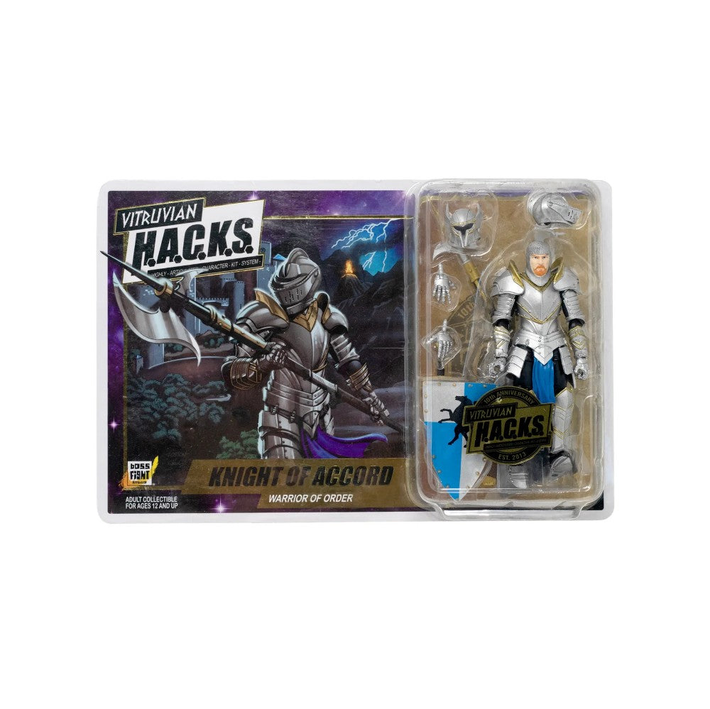 Knight of Accord Warrior of Order -Vitruvian H.A.C.K.S. 1:18 Scale Action Figure new in box by Boss Fight Studio Llc with weapons and accessories