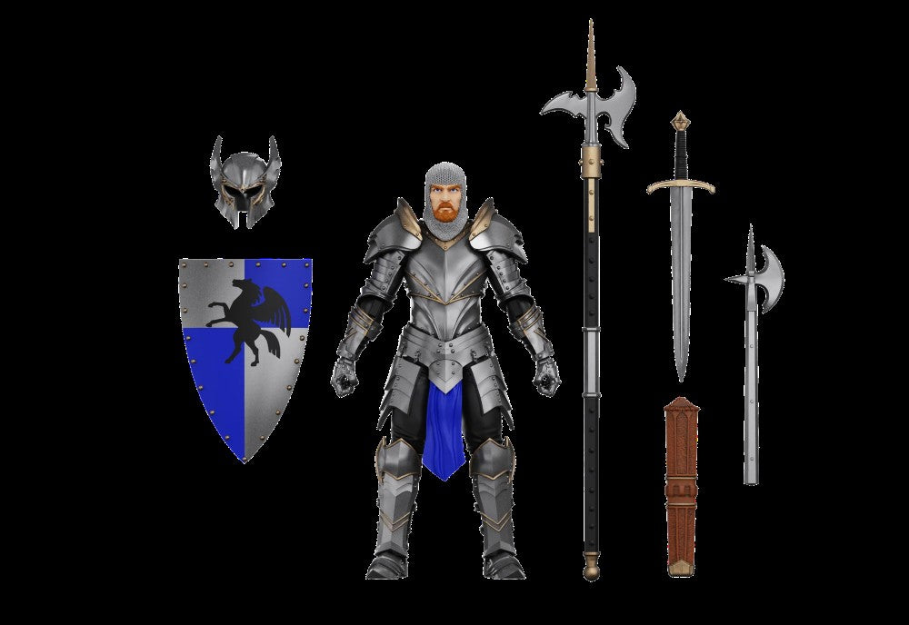 Knight of Accord Warrior of Order -Vitruvian H.A.C.K.S. 1:18 Scale Action Figure by Boss Fight Studio Llc with armor, weapons, and shield accessories new in box