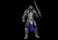 Knight of Accord Warrior of Order -Vitruvian H.A.C.K.S. 1:18 Scale Action Figure by Boss Fight Studio Llc in dark armor with sword raised