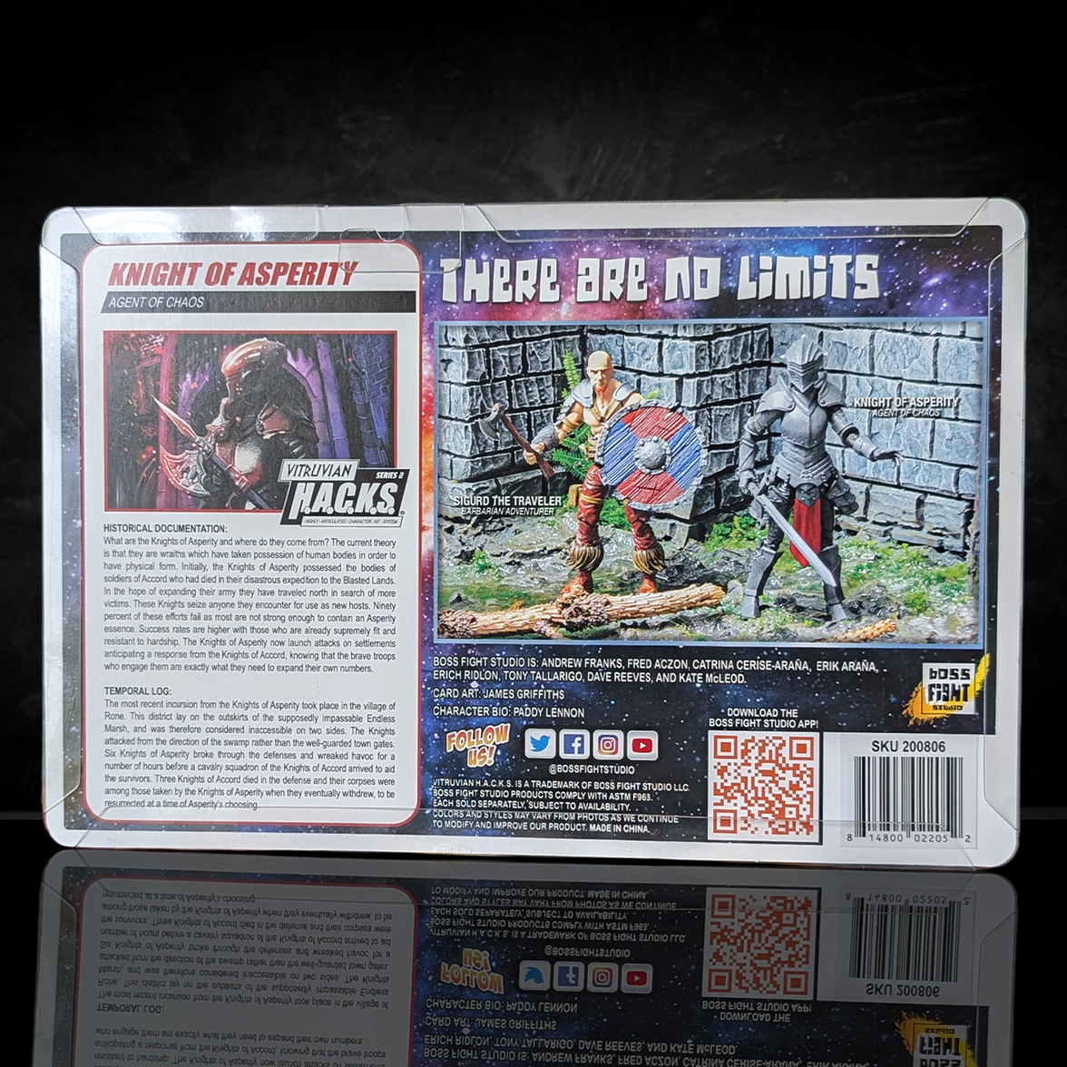 Female Knight of Asperity Agent of Chaos -Vitruvian H.A.C.K.S. 1:18 Scale Action Figure by Boss Fight Studio Llc with detailed armor display