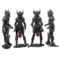 Female Knight of Asperity Agent of Chaos -Vitruvian H.A.C.K.S. 1:18 Scale Action Figure by Boss Fight Studio Llc in black armor pose