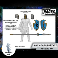1:18 Scale Knight of Accord Mini Gear Kit (Knight Shield and Lance Pack for 3.75" - 4" Figures) by Boss Fight Studio Llc colorful shield and lance set