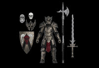 Knight of Asperity 10th Anniversary Male Figure -Vitruvian H.A.C.K.S. 1:18 Scale Action Figure by Boss Fight Studio Llc with weapons and skull accessories.