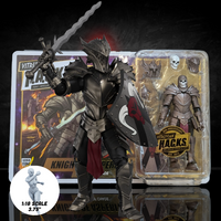 Knight of Asperity 10th Anniversary Male Figure -Vitruvian H.A.C.K.S. 1:18 Scale Action Figure by Boss Fight Studio Llc with sword and shield.