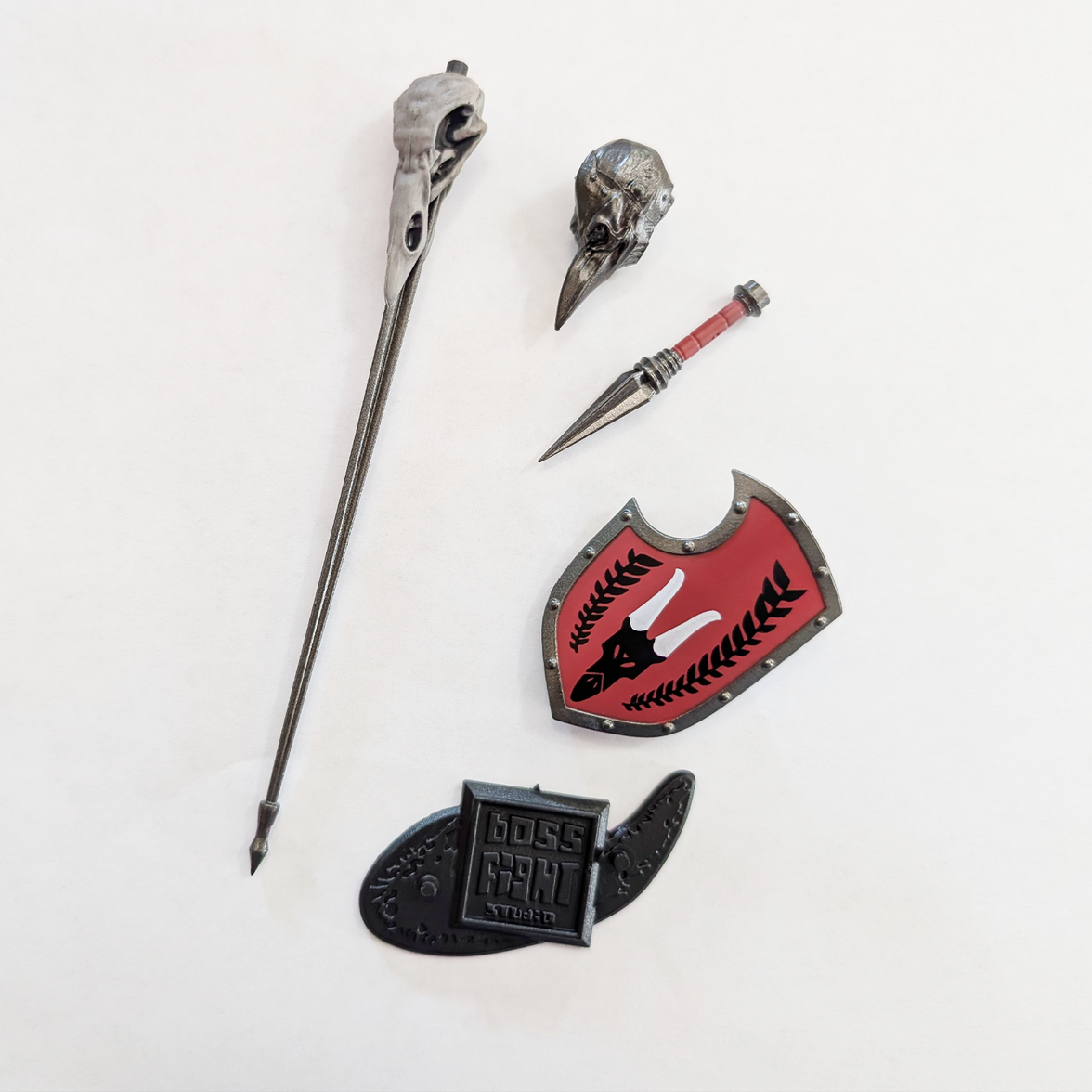 1:18 Scale Knight of Asperity Mini Gear Kit (Knight Shield and Lance Pack for 3.75" - 4" Figures) by Boss Fight Studio Llc new in box