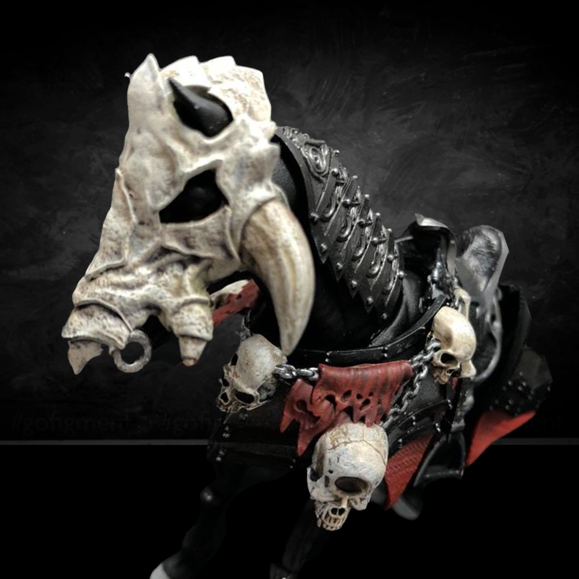 Mighty Steeds - Knight of Asperity Heavy Tack Kit - Dark Knight Horse Armor Accessory Set by Boss Fight Studio Llc new in box collectible