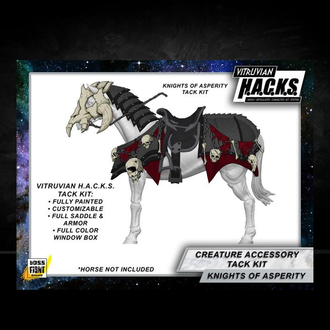 Mighty Steeds - Knight of Asperity Heavy Tack Kit - Dark Knight Horse Armor Accessory Set by Boss Fight Studio Llc new in box