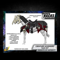 Mighty Steeds - Knight of Asperity Heavy Tack Kit - Dark Knight Horse Armor Accessory Set by Boss Fight Studio Llc new in box