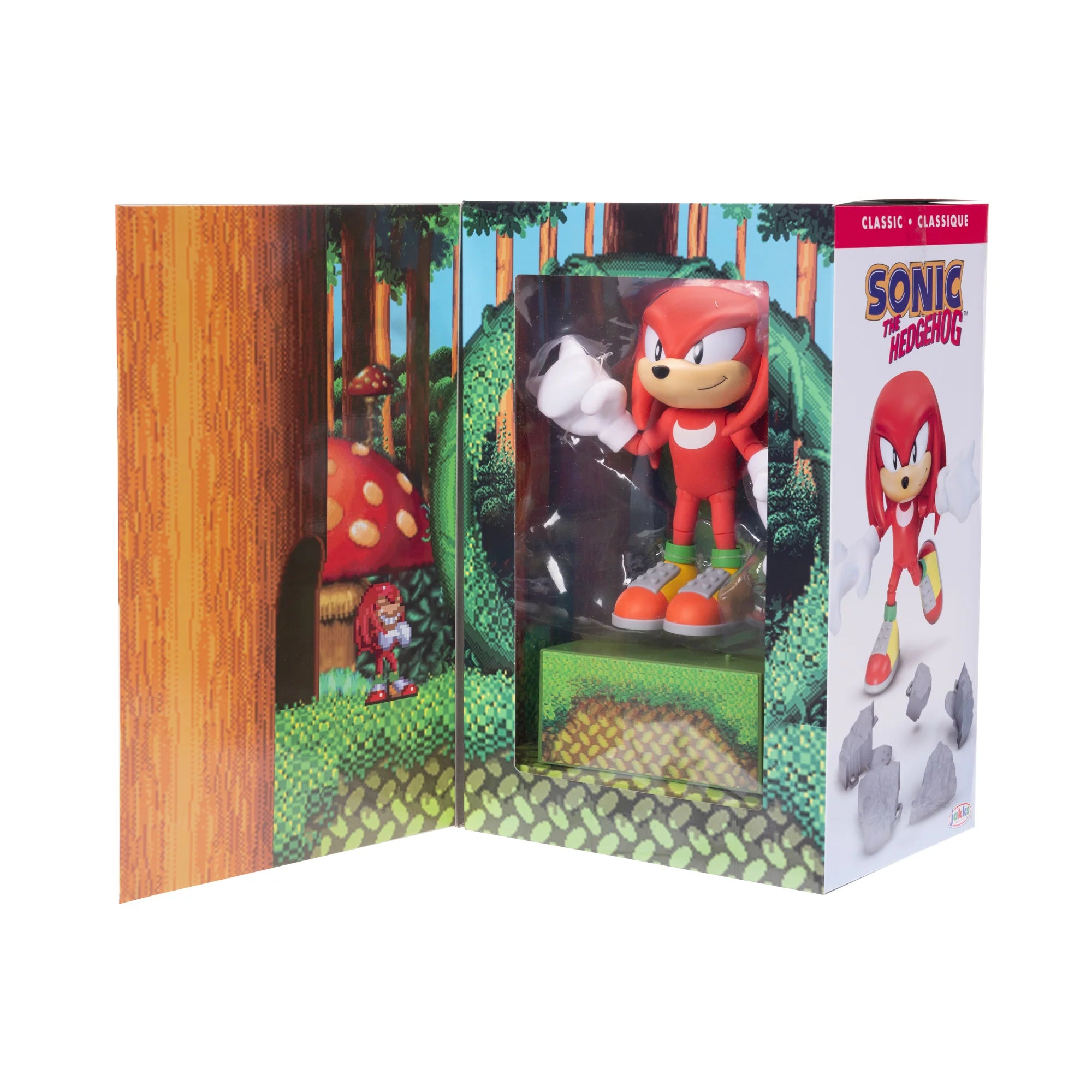 Knuckles the Hedgehog Collector's Edition Action Figure – 6in Customizable & Highly Articulated by Jakks Pacific new in box display set