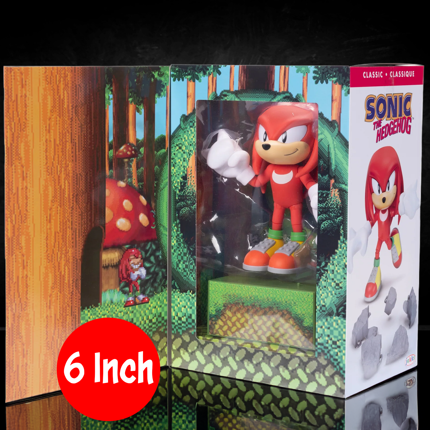 Knuckles the Hedgehog Collector's Edition Action Figure – 6in Customizable & Highly Articulated by Jakks Pacific new in box