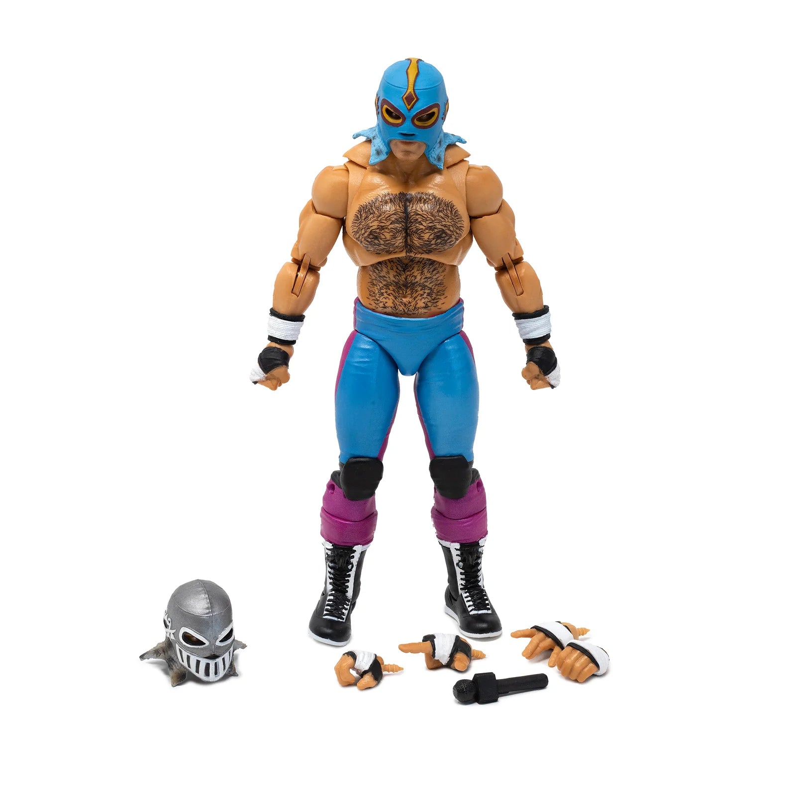Konnan Legends of Lucha Libre Premium 6.5" Action Figure (1:12 Scale) – Classic Masked Era Edition new by Boss Fight Studio Llc with accessories